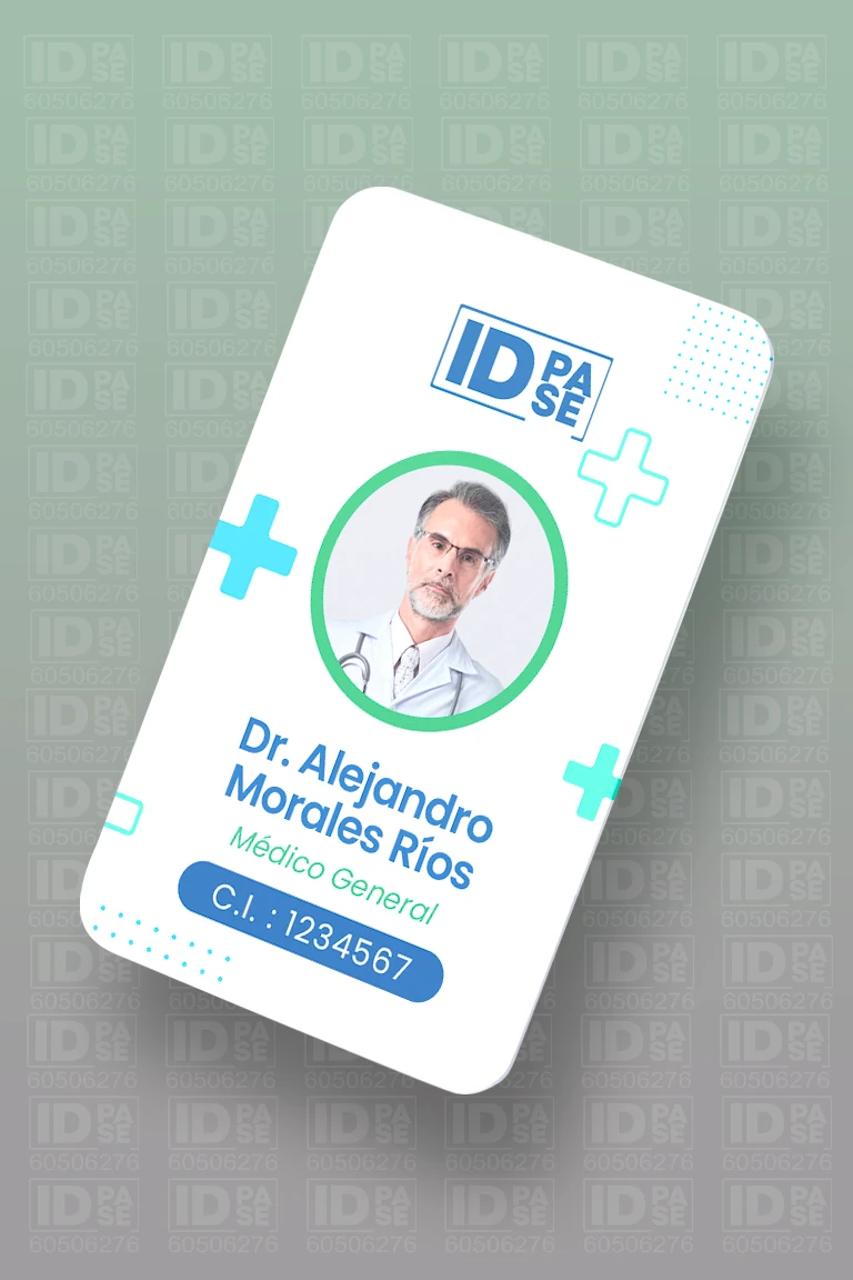 Credencial para Salud - Estilo Médico Clínico